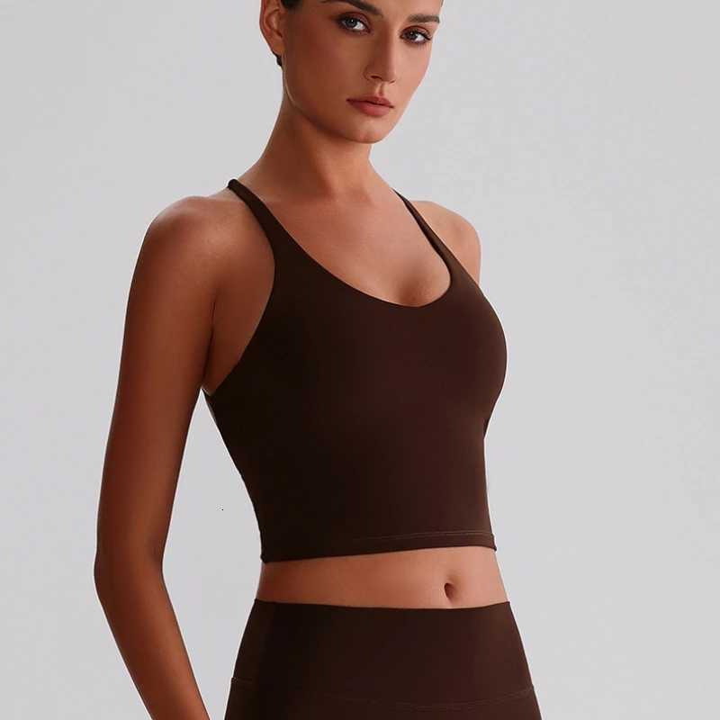 Cross Straps Sports Bra High Impact Fitness Bra Women Gym Crop Tank Top Workout Bralette Push-up Underwear With Chest Pad Z250812