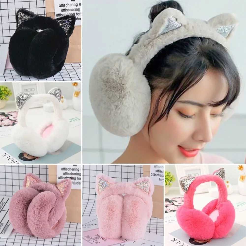 Fashion Plush Ear Muff Lovely Cold Protection Ear Cover Winter Keep Warm Ear Protectors Glitter Cat Ear Warmer Nice Gifts XJ250812