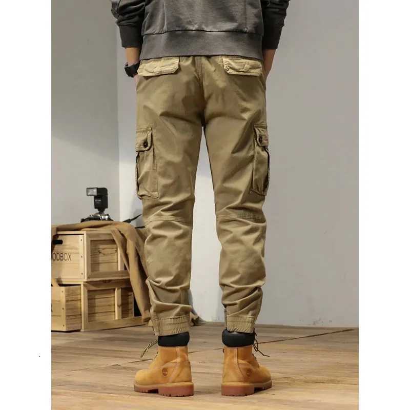 2025 New Multi-Pockets Spring Summer Cargo Pants Men Streetwear Zipper Leg Skinny Work Joggers Cotton Casual Tactical Trousers X250812