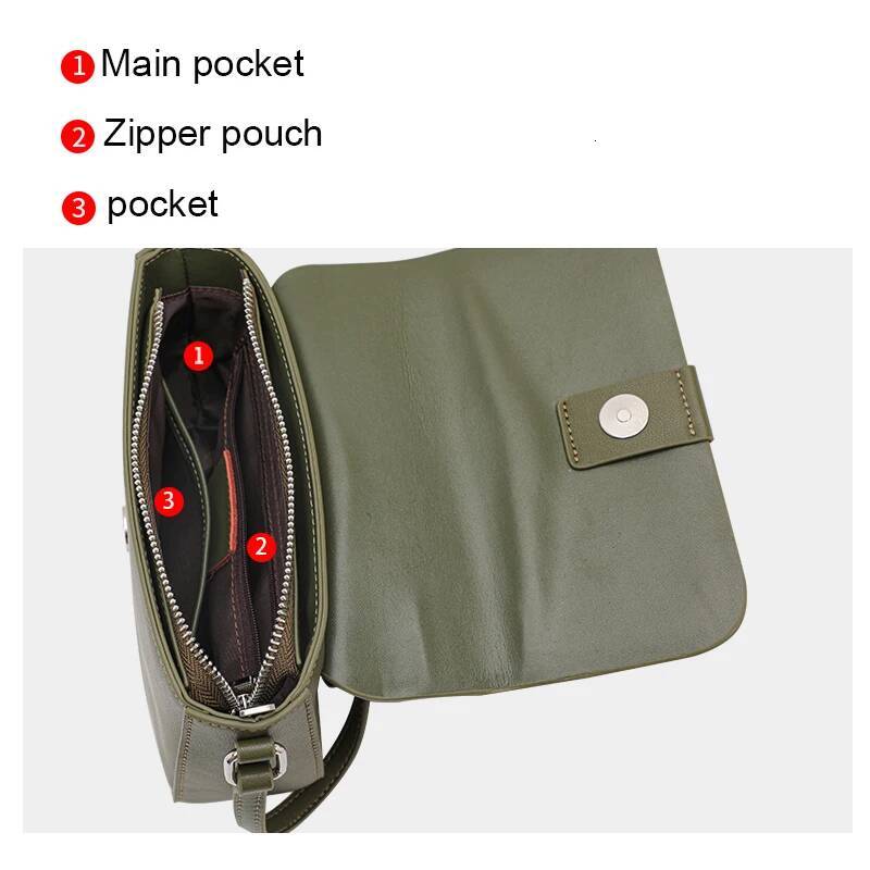 Aidrani Genuine leather women's crossbody 100% soft cowhide shoulder stylish and simple square bag ddmymarket