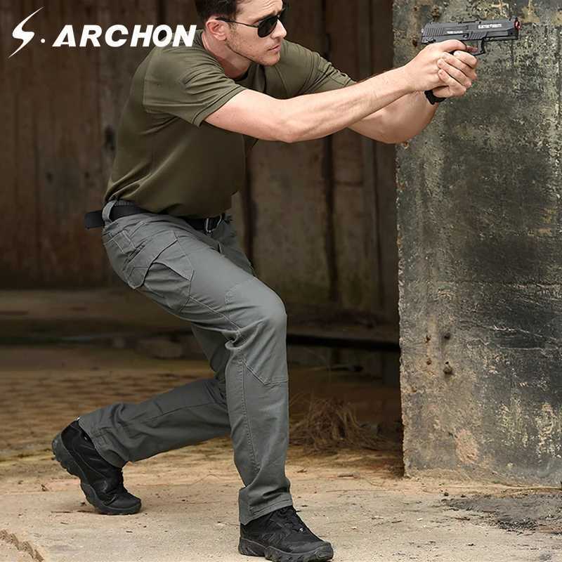 .Arcon SWAT Combat Military Tactical Pants Men Large Multi Pocket Army Cargo Pants Casual Cotton Security Bodyguard Trouser X250812