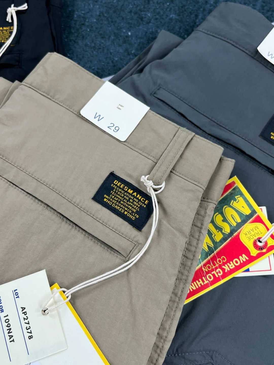 Summer Lightweight Quick-Dry Straight Leg Casual Pants Mens Japanese Retro Multi-Pocket Cargo Pants American Outdoor Trousers X250812