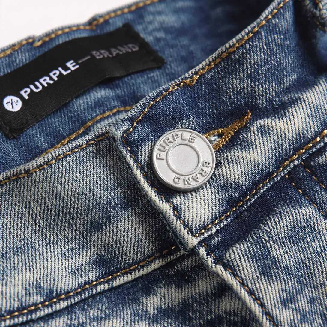 New High Street PU for Men with Ripped Holes Embroidered Patchwork Leather Appliqu Stretch Slim Fit Skinny Jeans X250812