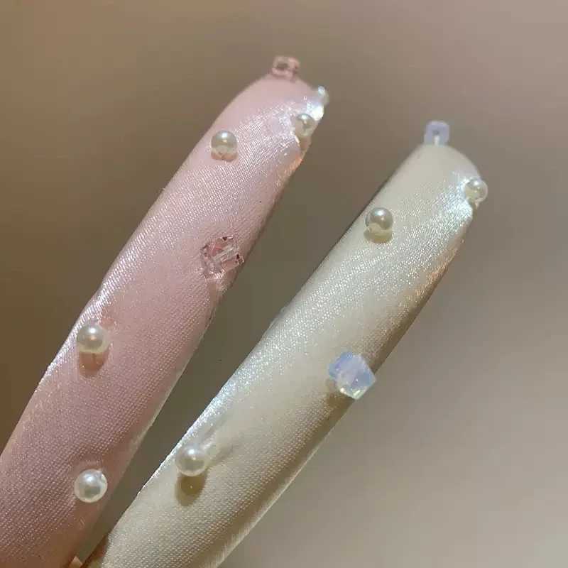 Forest Style Sweet Fairy Pearl Crystal Silk Material Band Wash Face Hair Accessories For Women X250812