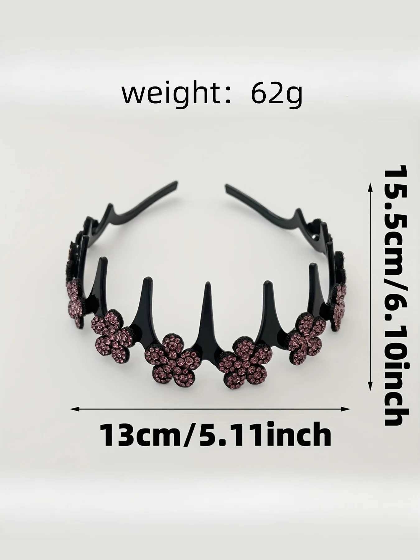 4Pcs Wens Model Fashionable and Gorgeous Rhinestone Inlaid Flower Band Suitable for Parties X250812