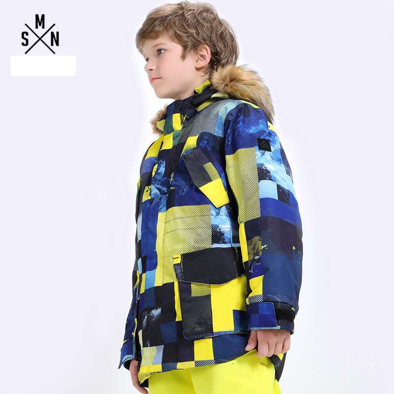 Children's ski wear windproof waterproof warm jacket for boys and girls outdoor travel breathable big children's snow suit