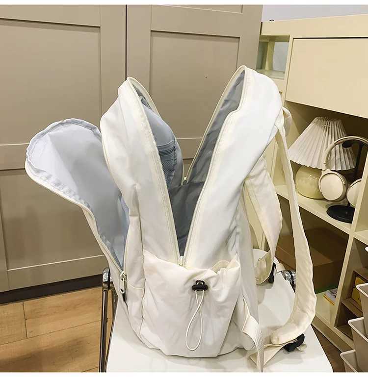 Nylon backpack large capacity multi-layer college student backpack outdoor leisure travel backpack Y250811