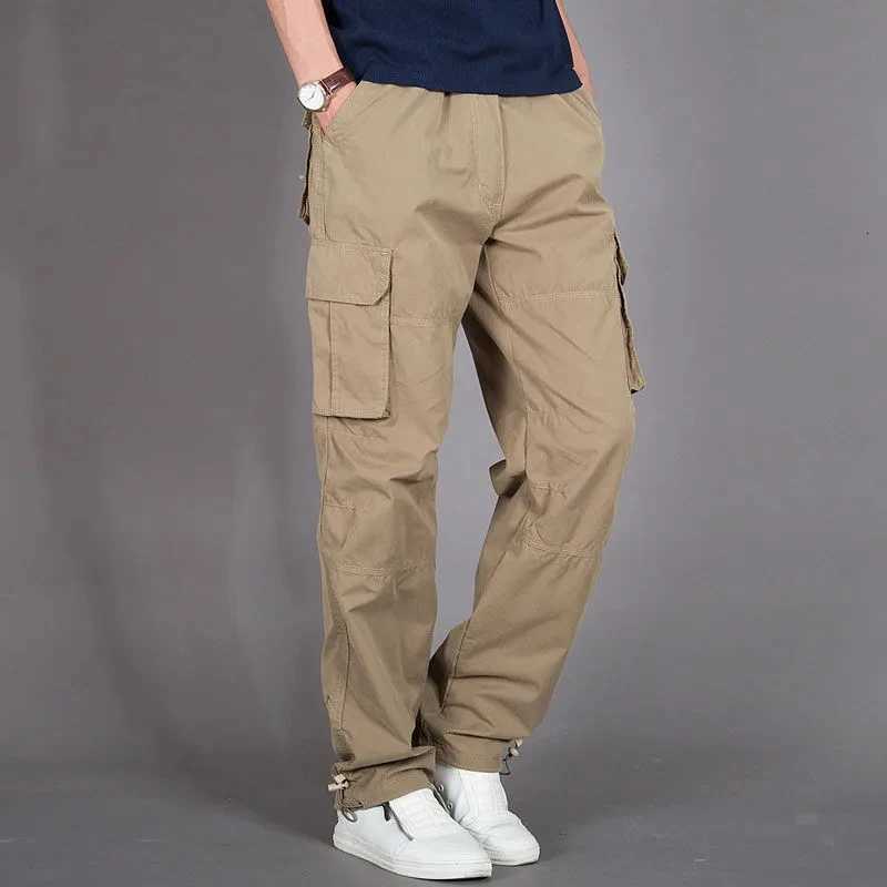 Men Cotton Cargo Pants Tactical Pants Army Green Mens Casual Outdoor Sports Trousers Y2K Clothing Spring Autumn X250812