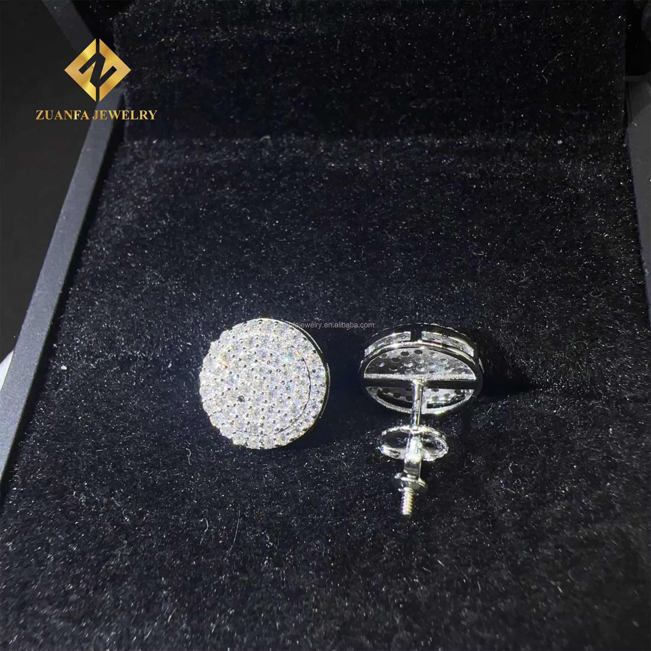 Best Selling Pass Diamond Tester GRA Certificates Screw Back Iced Out Earring Man VVS Moissanite Diamond Hip Hop Earring Man