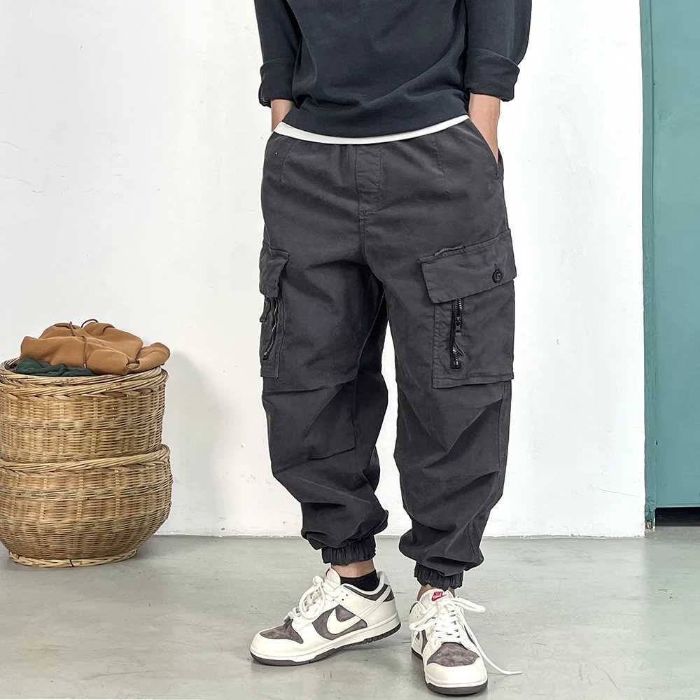 igh Quality Loose Tactical Cargo Pants For Men Clothing Harajuku Casual Joggers Korean Multi-Pocket Fashions Harem Trousers X250812