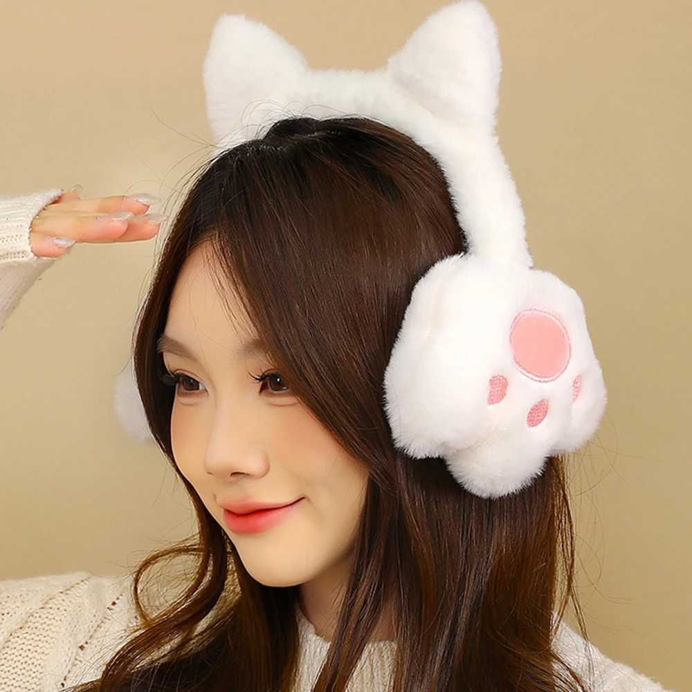 ute Plush Cat Claw Earmuffs Comfortable Anti-Wind Ear Warmers Ear-Protection Adjustable Ear Cover Outdoor Riding Accessories XJ250812