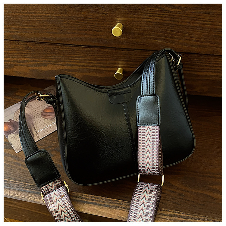 Solid Color Trendy New Fashion Casual Wide Strap Large Capacity Underarm Single Shoulder Crossbody Women s Bag ddmymarket