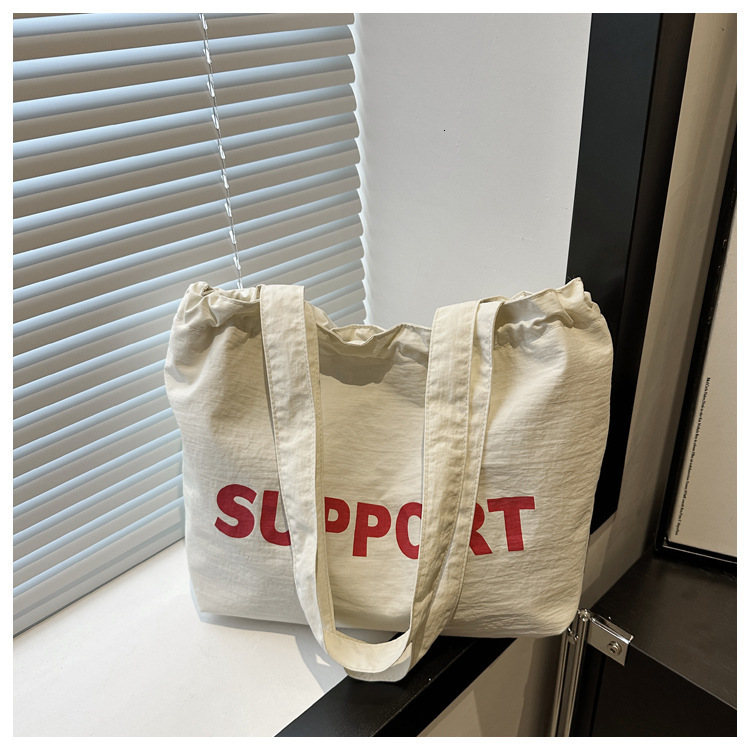 Lazy Style Printed Korean Candy Color Autumn Large Capacity Canvas Letter Trendy Underarm Handbag Shoulder Tote Women s Bag ddmymarket