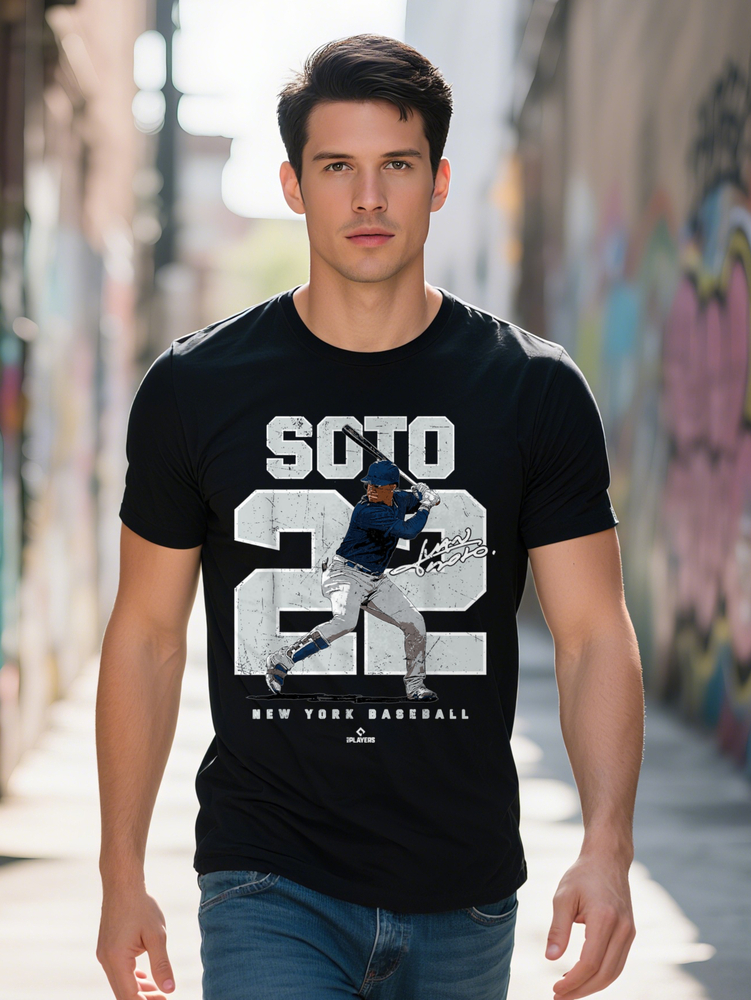 Juan Soto New York Baseball Jersey Number Graphic T Shirt Soft Breathable Cotton Casual Versatile for Halloween