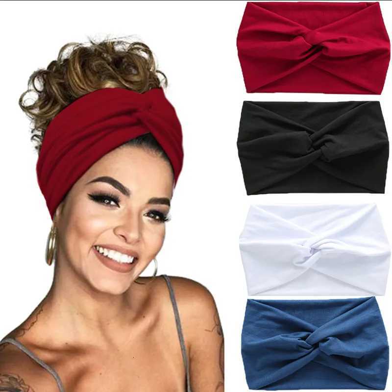 Europe and New Wide Hair Band Wen Sports Cross Band Yoga Elastic Band Hair Accessories X250812