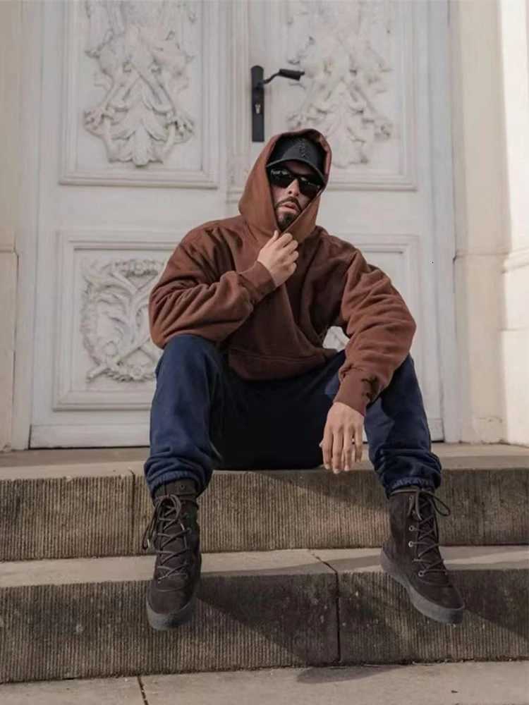 Multicolour Mens Womens Cotton Plus Short Wide Profile Double-layer Hoodie Men Women Solid Color Streetwear Winter ropa hombre Y250811