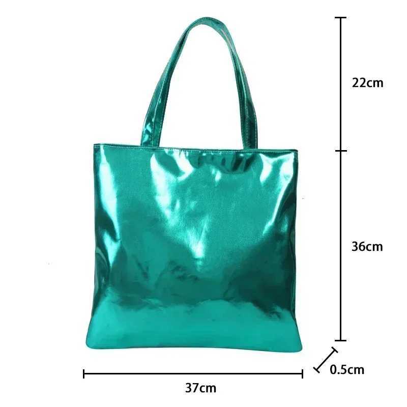 Women Glossy Tote Bags for Fashion High Capacity Shopping Pouch PU Leather Handbags Shiny Casual Female Purse s Shoulder Bag Z250812