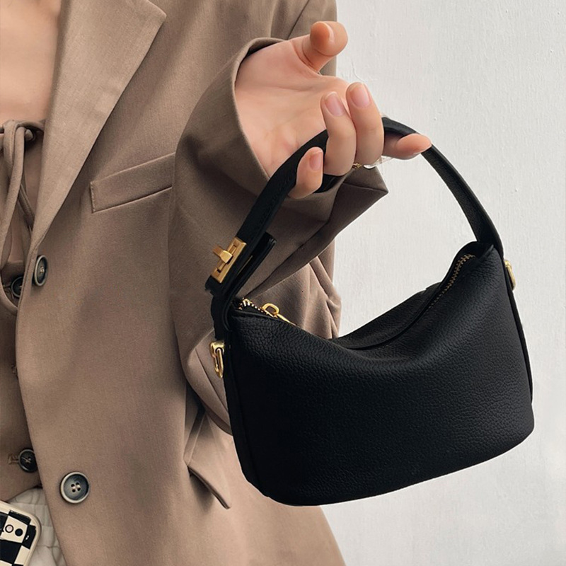 Designer Bag Tote Bag Niche Design High-end Bag Women's Handbag Luxury Bag 2025 New Urban Simple Soft Leather Black Crossbody Bag For Women