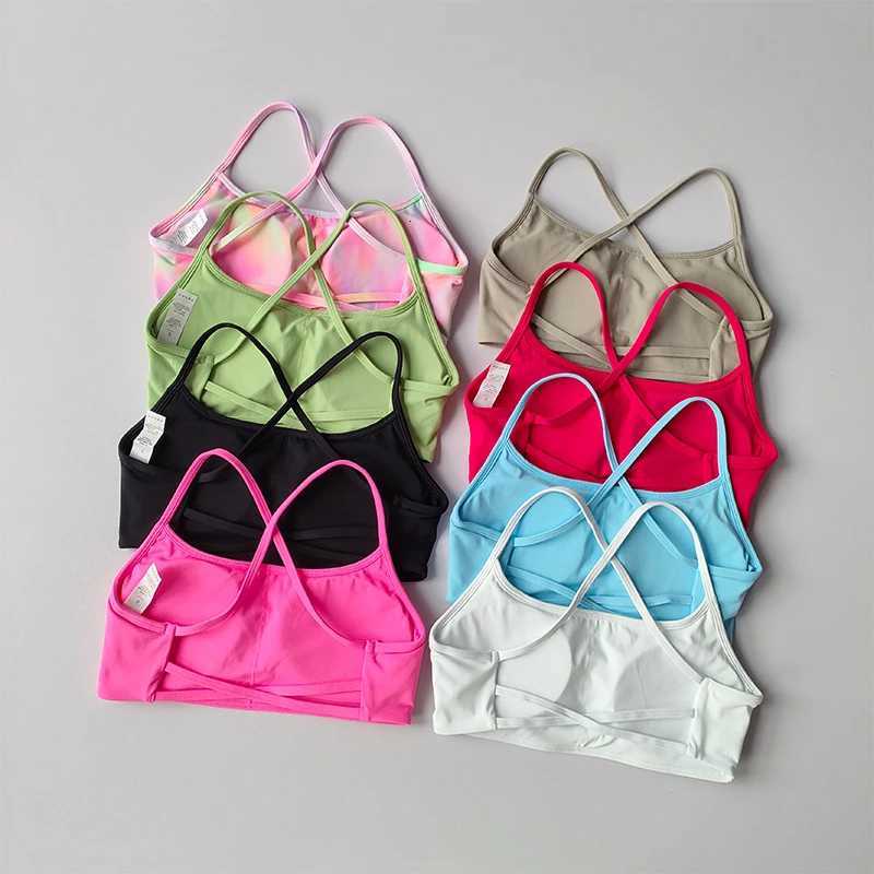 Womens Lingerie Crossed Beautiful Back Sexy Crop Top Big Breasts Shock-proof Pulling Fitness Sports Bra Vest Cloth Z250812