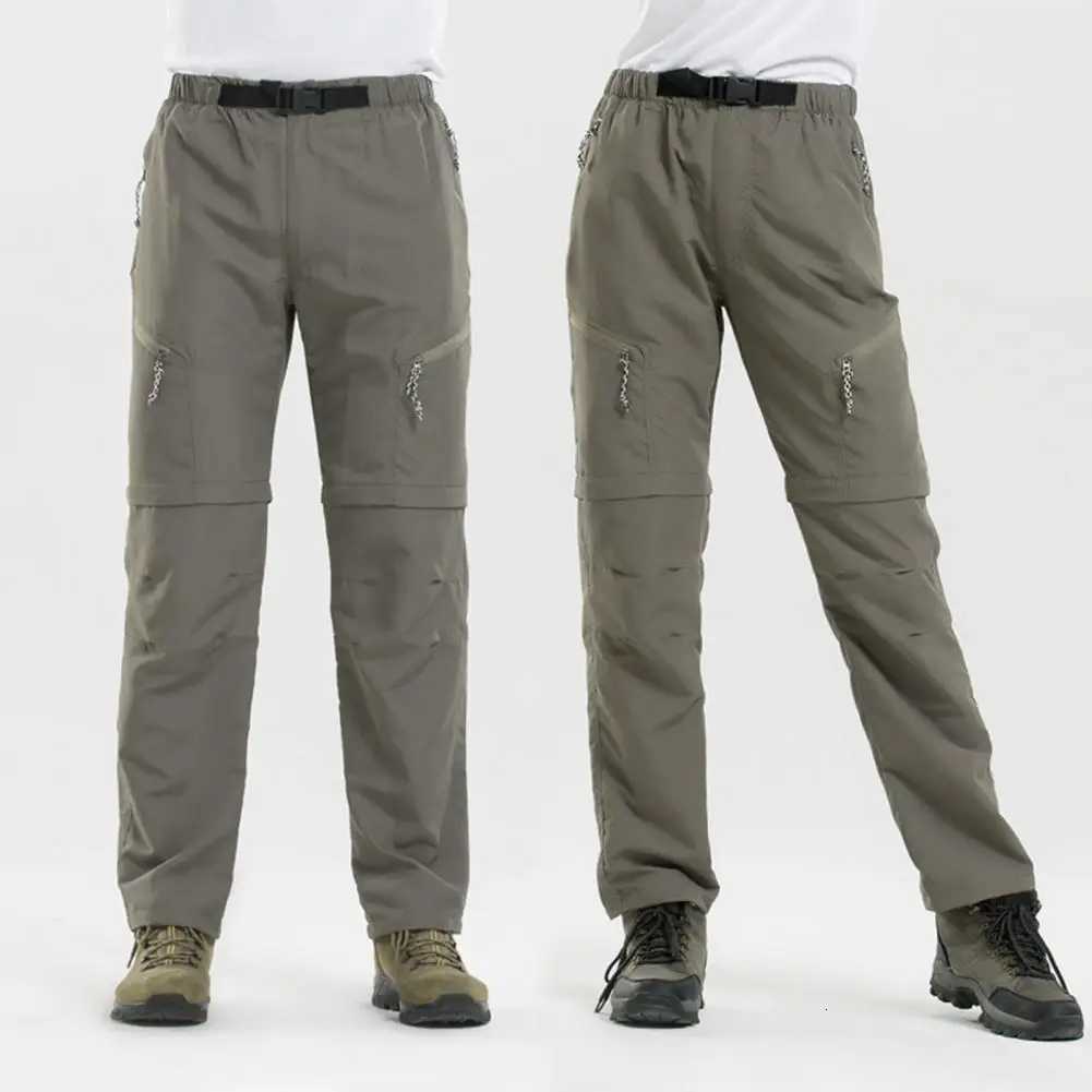 Men Elastic Waist Drawstring Pants Mens High Waist Outdoor Pants With Side Pockets For Summer Camping Quick Dry For Men X250812