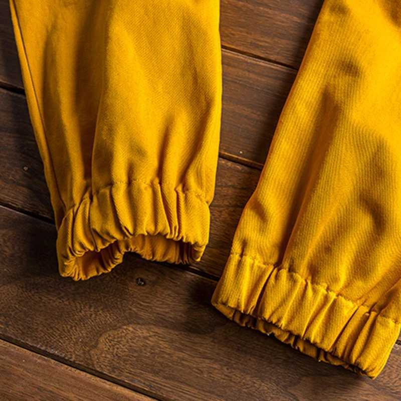 Sokotoo Mens Letters Printed Long Sleeve Yellow Joggers Jumpsuits Y2K Youth Overalls Coveralls X250812