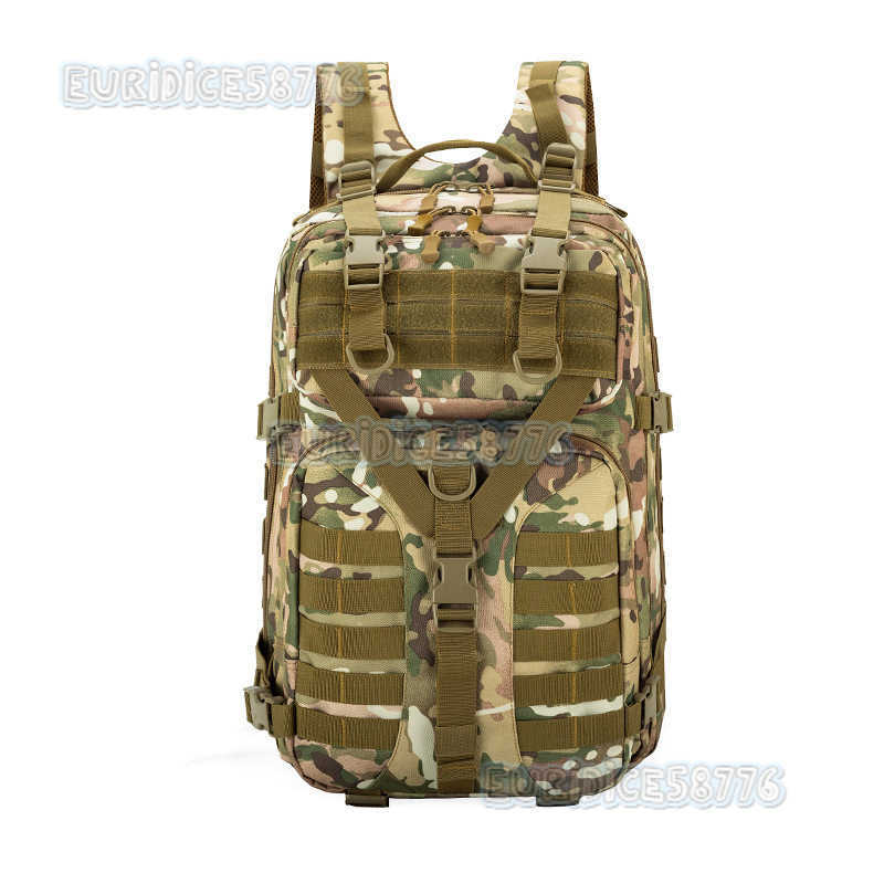 New Tactical Camouflage Backpack Mens Outdoor Mountaineering Hiking Camping Multi-functional Large Capacity Backpack H250811