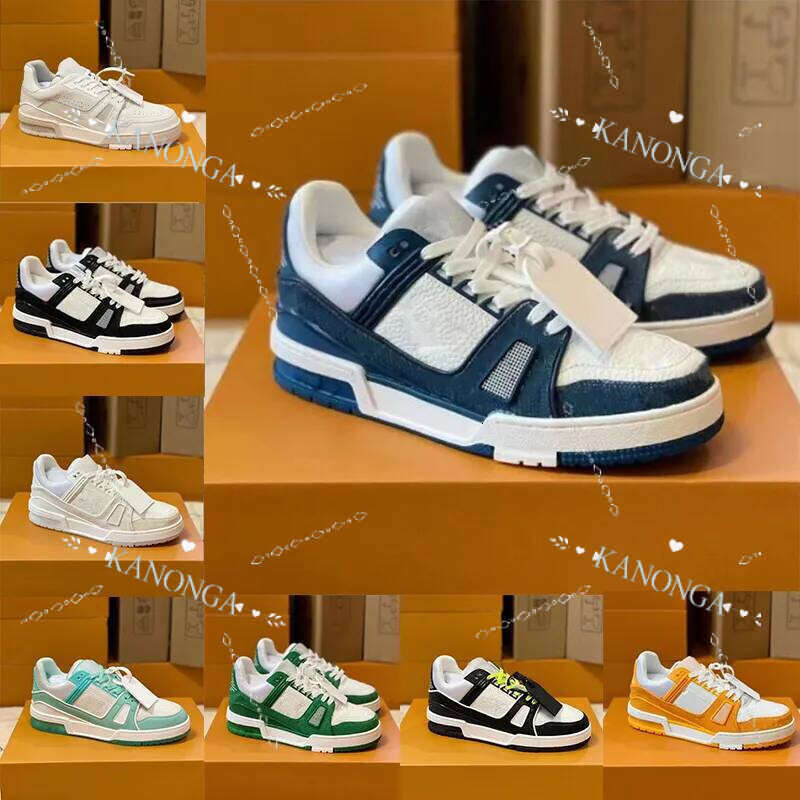 Designer Ity Women's Sports Leisure New Trainer Black And White Green Dhgate Blue Fashionable Couple Dhgate Dhgate Genuine Leather Low Top Men's Shoes