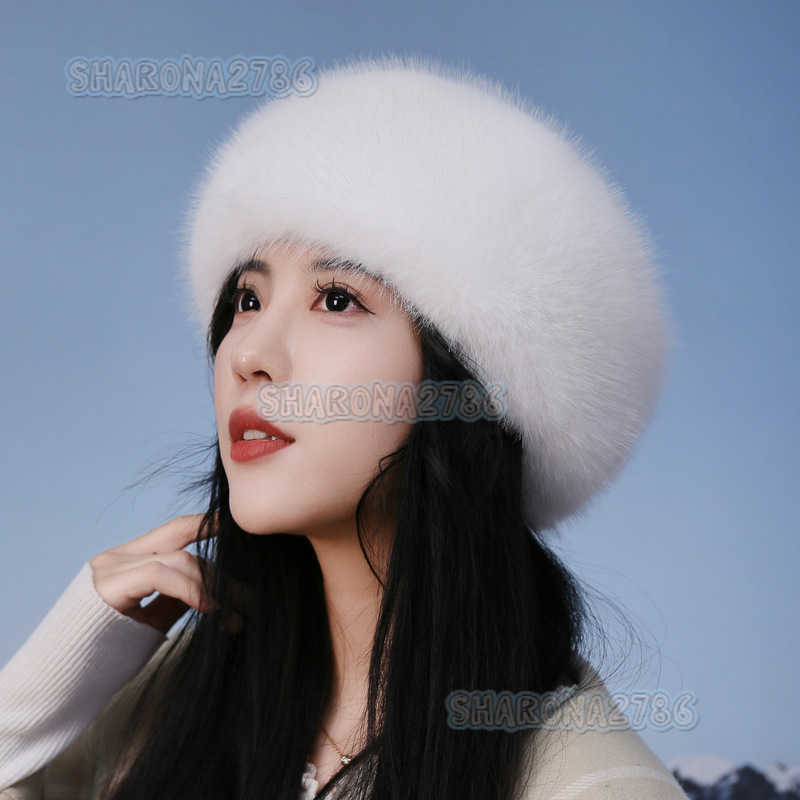 Autumn Winter Furry No-crown Hat Hair Accessory Circle Thickened Faux Fox Fur Hat Circle Warm Faux Fur Hair Band Hat for Women H250811