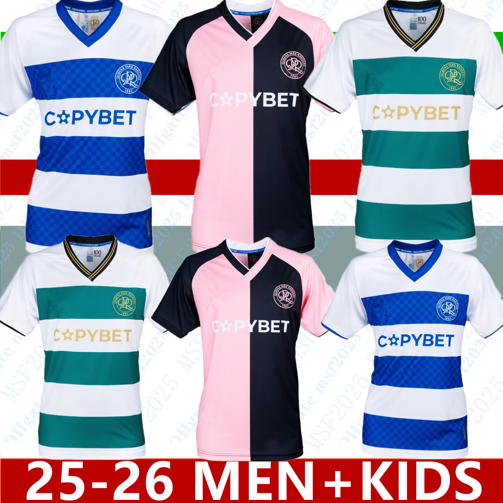 25 26 Queens Park ADOMAH Soccer Jerseys 2025 2026 Bobby Zamora Football Shirts L.Dykes T.Roberts C.Willock A.Adomah M.Bonne Men Football Shirt 888 66