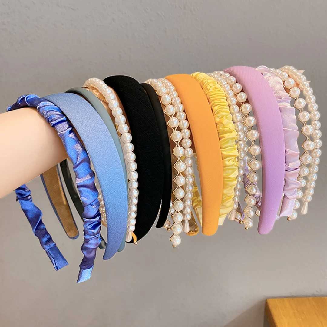 6Pcs French Girl Broken Flower Pearl Band Retro Diamond Hair Decoration X250812