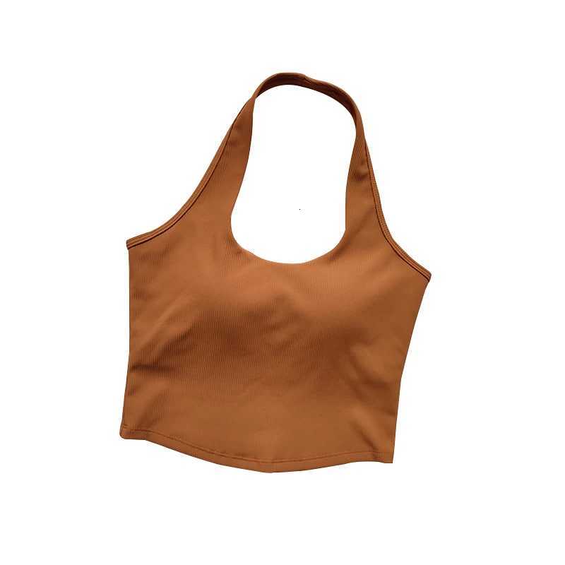 One Piece Cup 2023 Summer New Sports Bra Womens Shockproof Running Gathering Bra Hanging Neck Back Fitness Tank Top Z250812