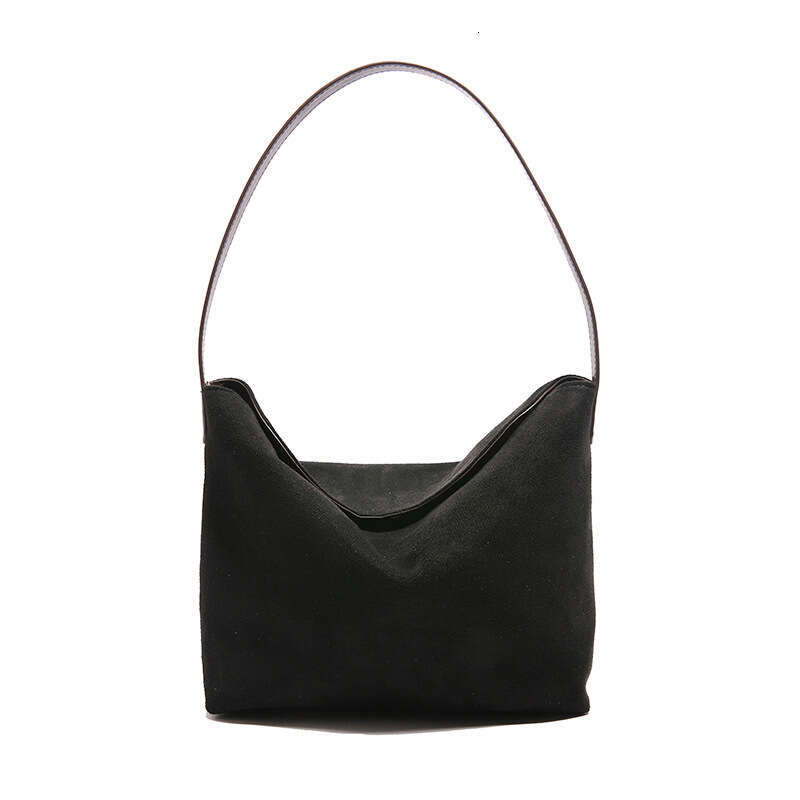 Casual Style Large Capacity Commuter Luxury Korean Niche Suede Matte Bucket Designer Shoulder Crossbody Bag for Women