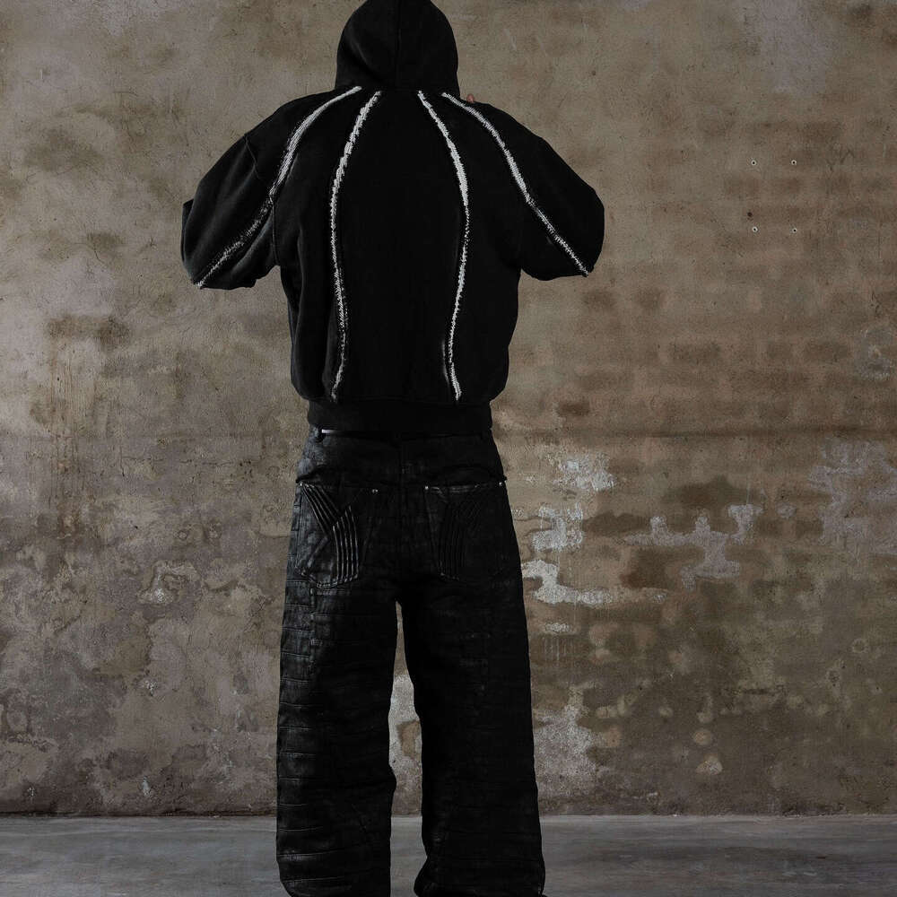 American High Street Dark Punk Design Trendy Brand Unisex Loose Hoodie Fashion Versatile