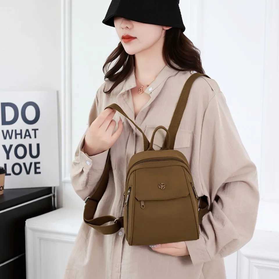 Nylon Backpack Sac Women Shoulder Bags for Women Teenage Girls Multi-Function Backpack Waterproof Sac A Dos School Backpack New W250812