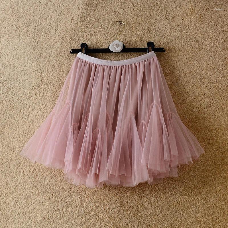 Skirts High Waist A-Line Skirt Women's Sle Summer Slimming Personali Splicing Ort Me Fluffy Thin