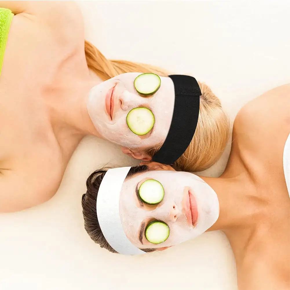 50Pcs Disposable Spa Headbands Stretch Non-Woven Soft Skin Care Hair Band with Convenient Closure for Women Girl 250805