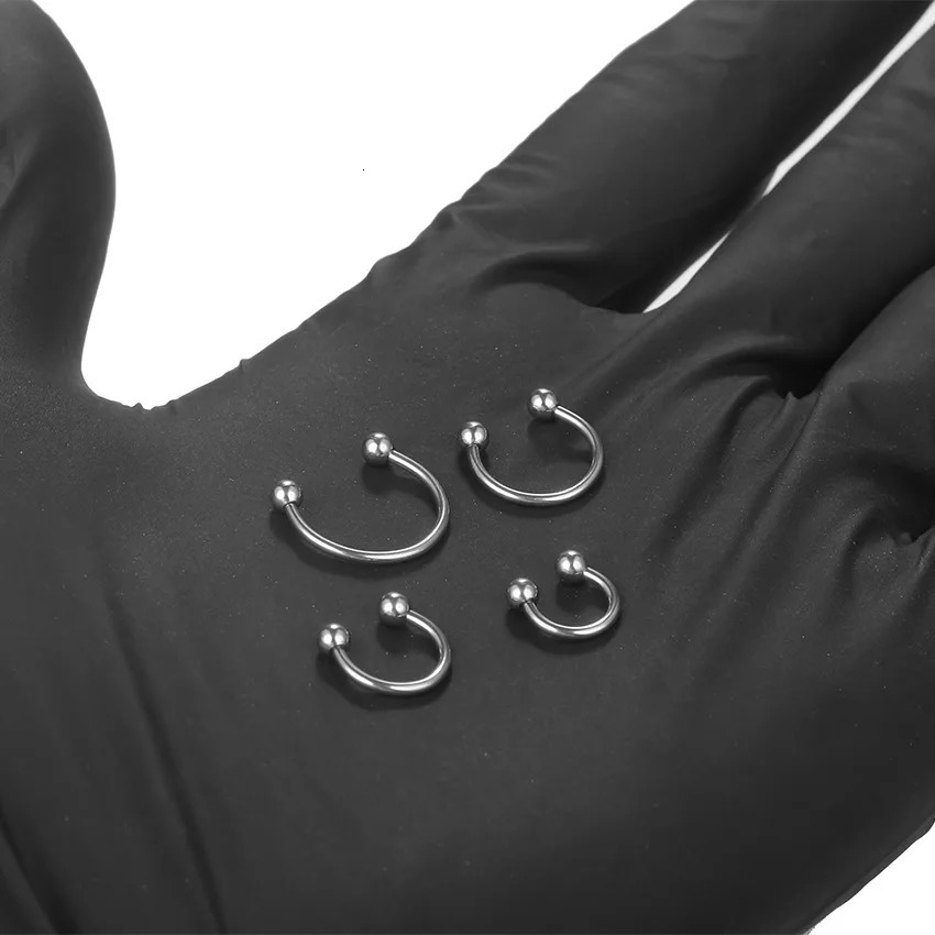 100Pcs/lot Stainless Steel Horseshoe Septum Piercing Lot Horseshoe Nose Piercing Ring Nose Ring Horseshoe Earring Cartilage 250807