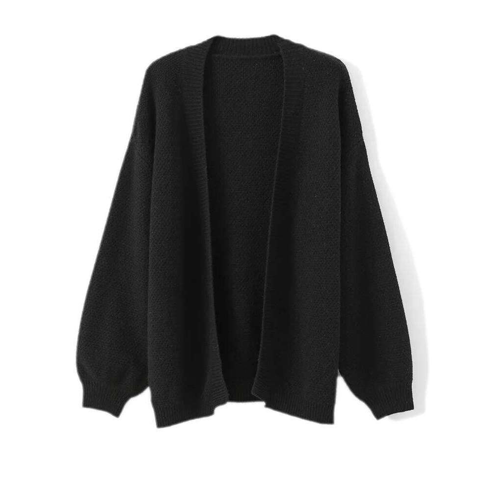 Casual Loose Comfortable Cardigan Women's 100% Merino Wool Knitted Sweater Autumn Winter Warm Soft Simple Elegant Clothing Tops 20250811