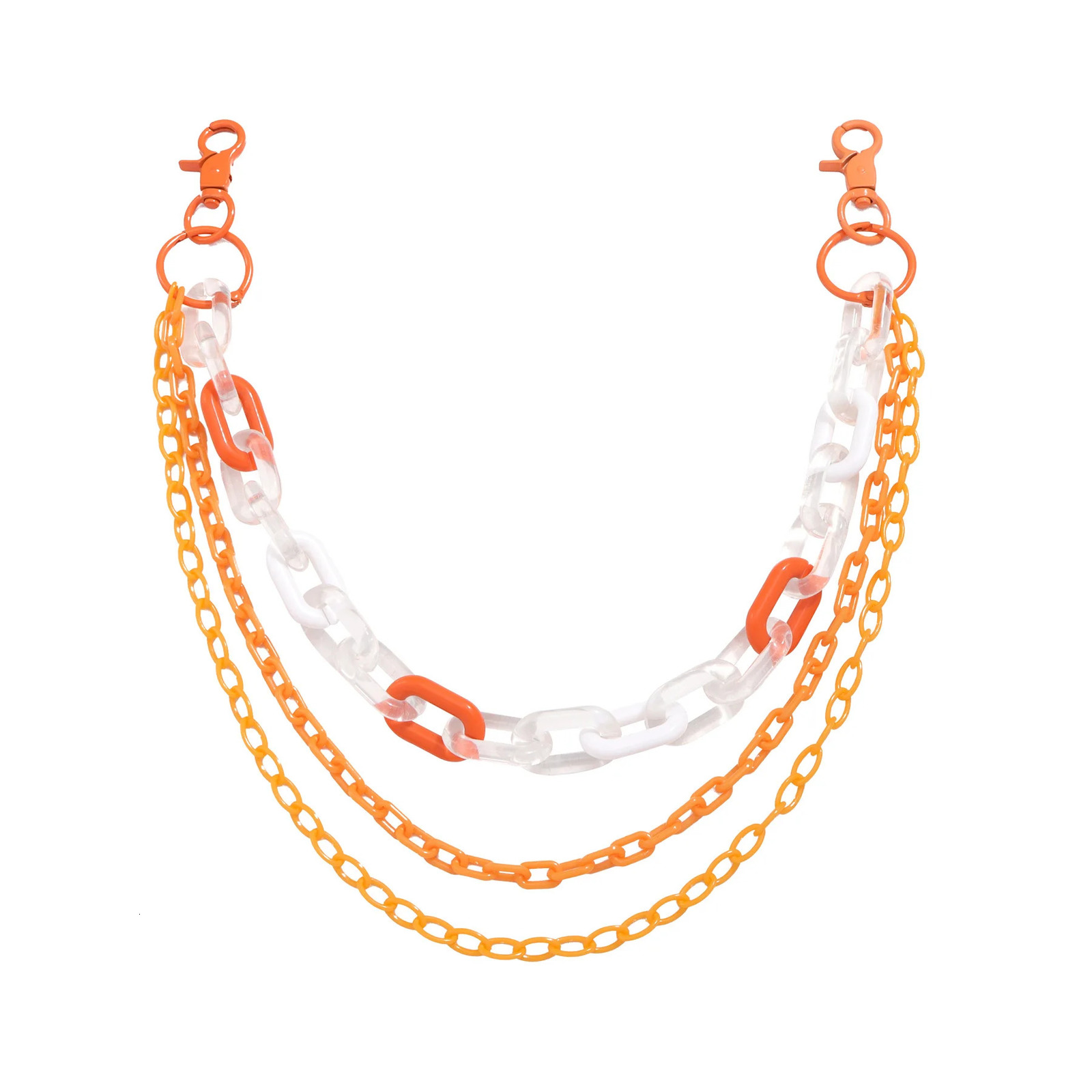 Punk Waist Chain Belt Orange Trousers Chain for Women Jeans Belt Chain for Pants Cool Resin Rock Chain Hiphop Summer Jewelry 250811