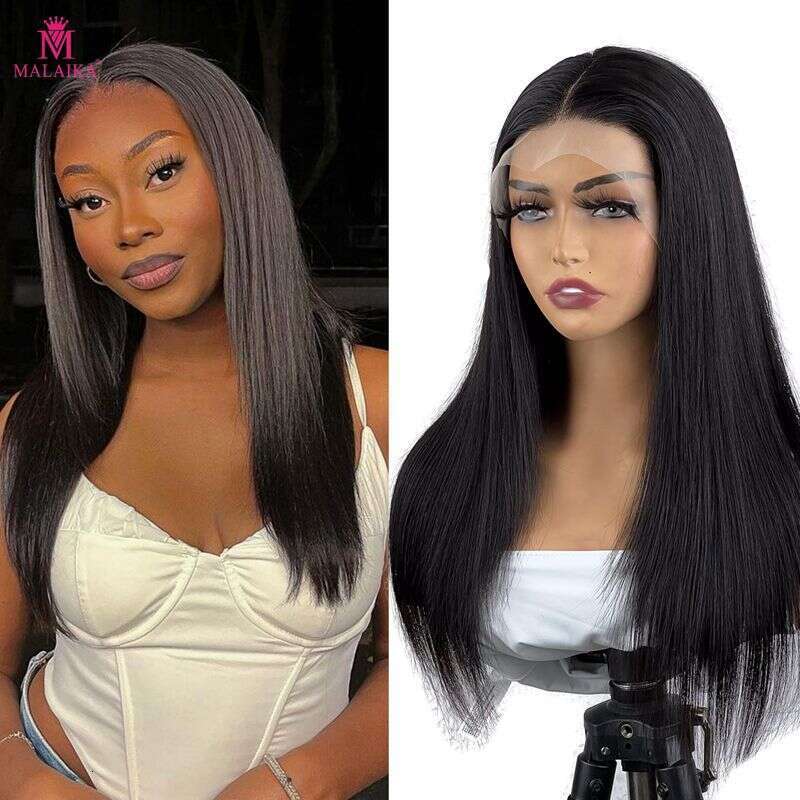13X4 Lace Front Pre Plucked Hairline With Baby 180 Density 10A Straight Human Hair Wigs For Women