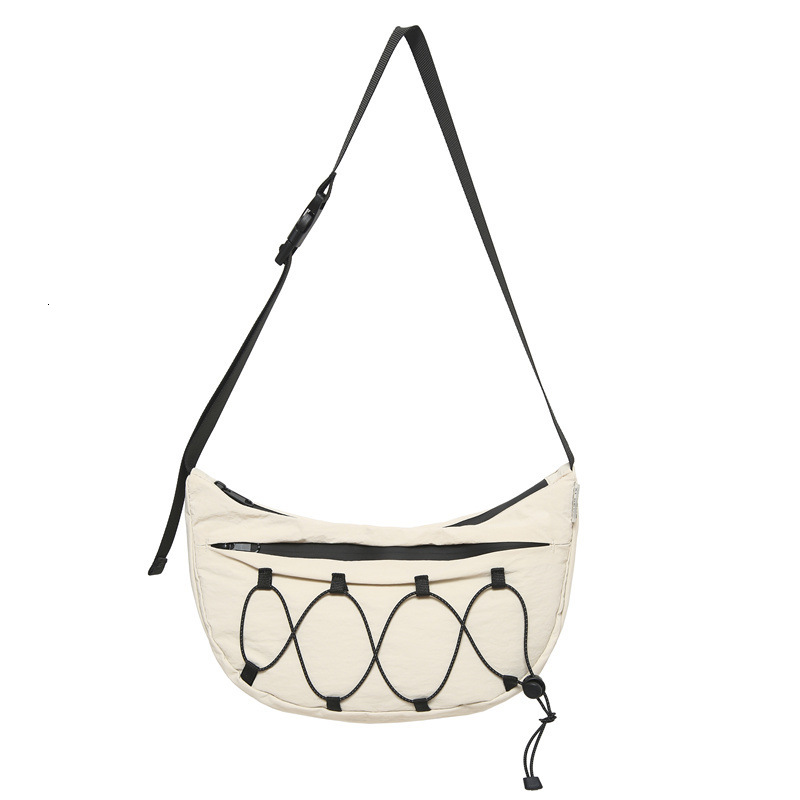 Workwear Style Large Capacity Unisex Crossbody for Commuting Nylon Fabric New Casual Personality Braided Strap Shoulder Bag