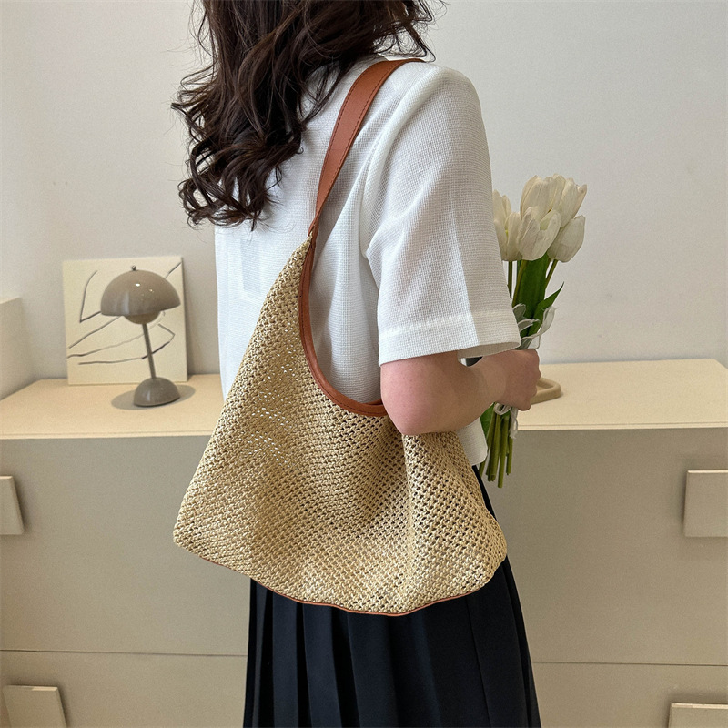 Woven for Women Summer New Trendy Fashion Straw Casual Large Capacity Shoulder Stylish Underarm Bag ddmymarket