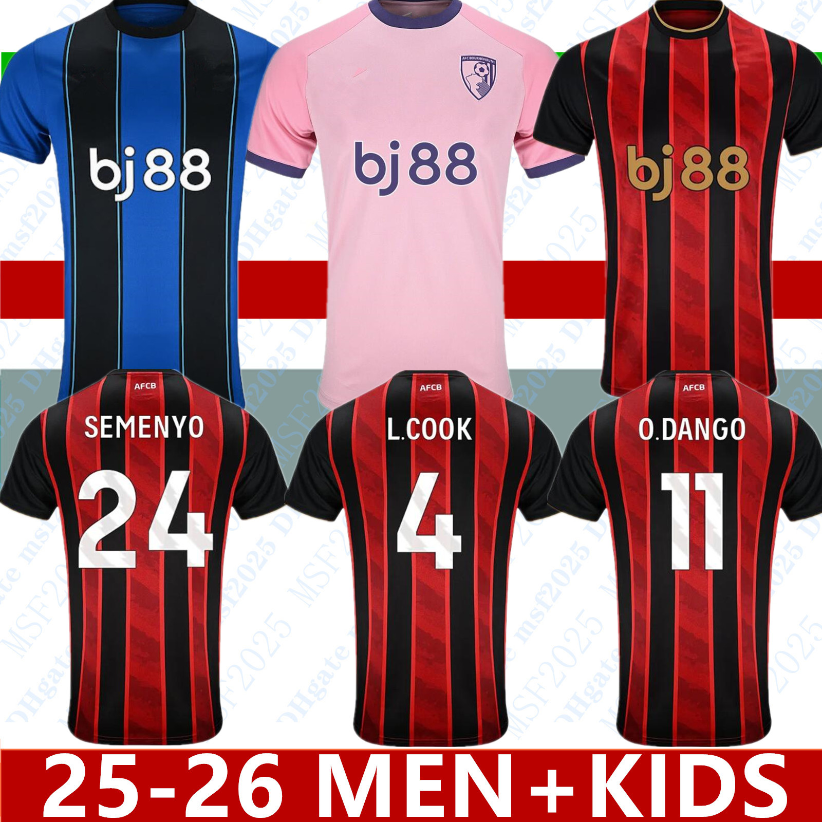 AFCB Bournemouth 25-26 EVANILSON Soccer Jerseys KLUIVERT 25 26 football shirt CHRISTIE O.DANGO ADAMS BROOKS SCOTT SENESI J.ARAUJO maillots de futol