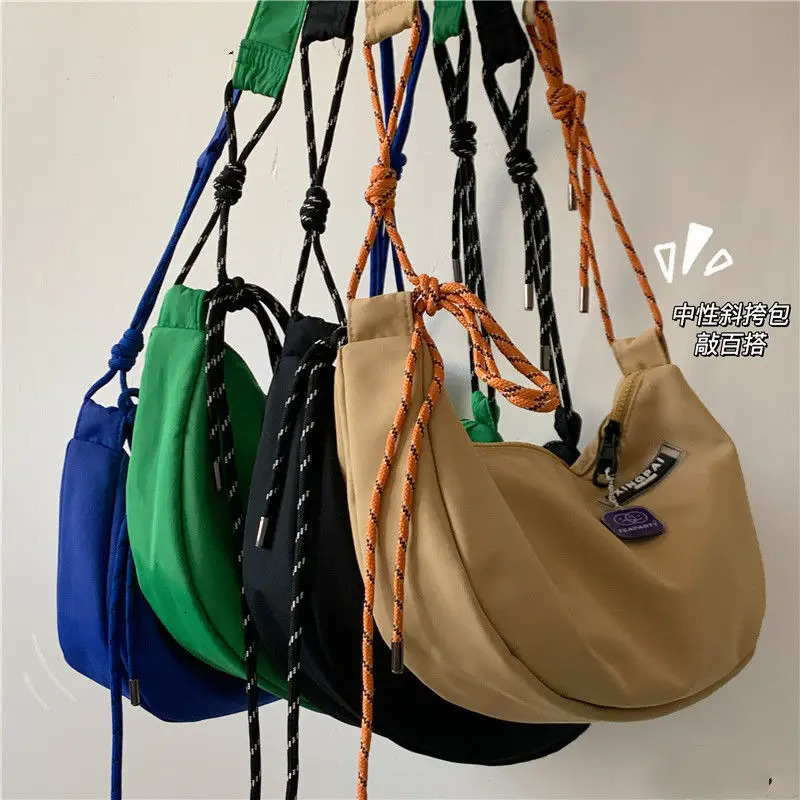 Unisex Bag Waterproof Nylon Dumpling Bag Female Korean Version Solid Color Large-capacity Shoulder Messenger Bag Male 250809