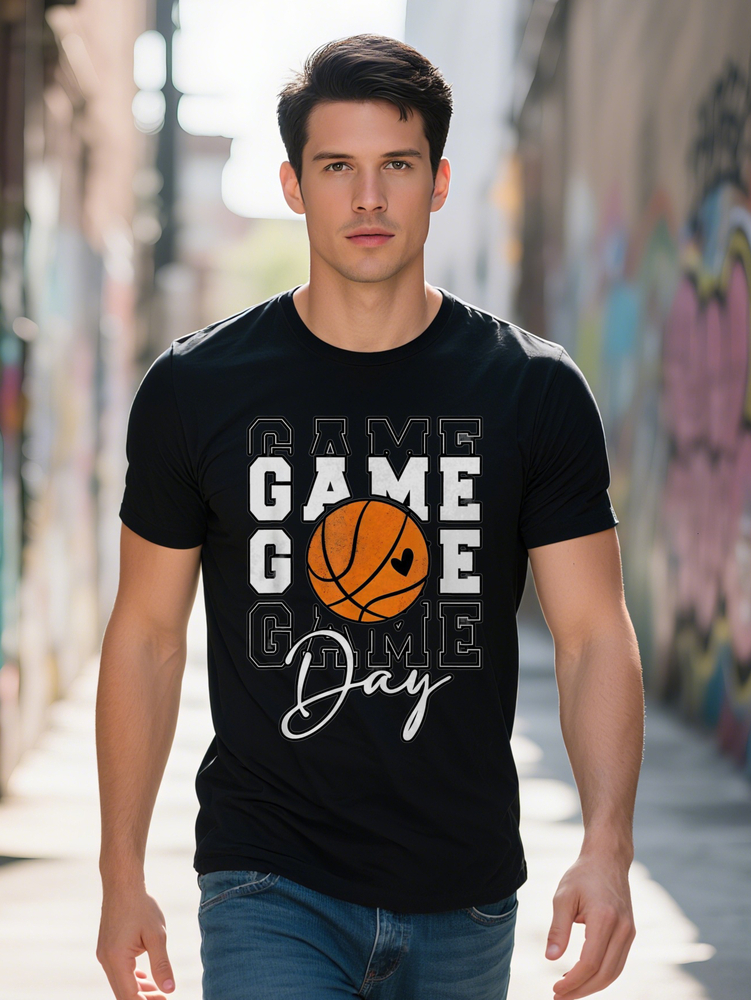 S Casual Crew Neck T-Shirt Summer Knit Tee with Slight Stretch Regular Fit Print Graphic Top Ideal Gift for Men