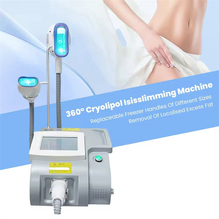 Cryotherapy Cellulite Reduction Slimming Criolipolisis Cryolipolysis Fat Freezing Machine with 3 Cryo Handle for Weight Loss and Double Chin Removal