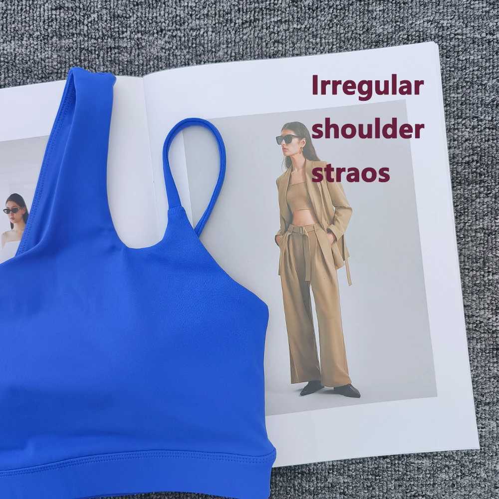 High Stretch Comfy One-Shoulder Sports Bra Underwear Women Bralette Fitness Gym Top Women Bra Running Workout Clothing Z250812