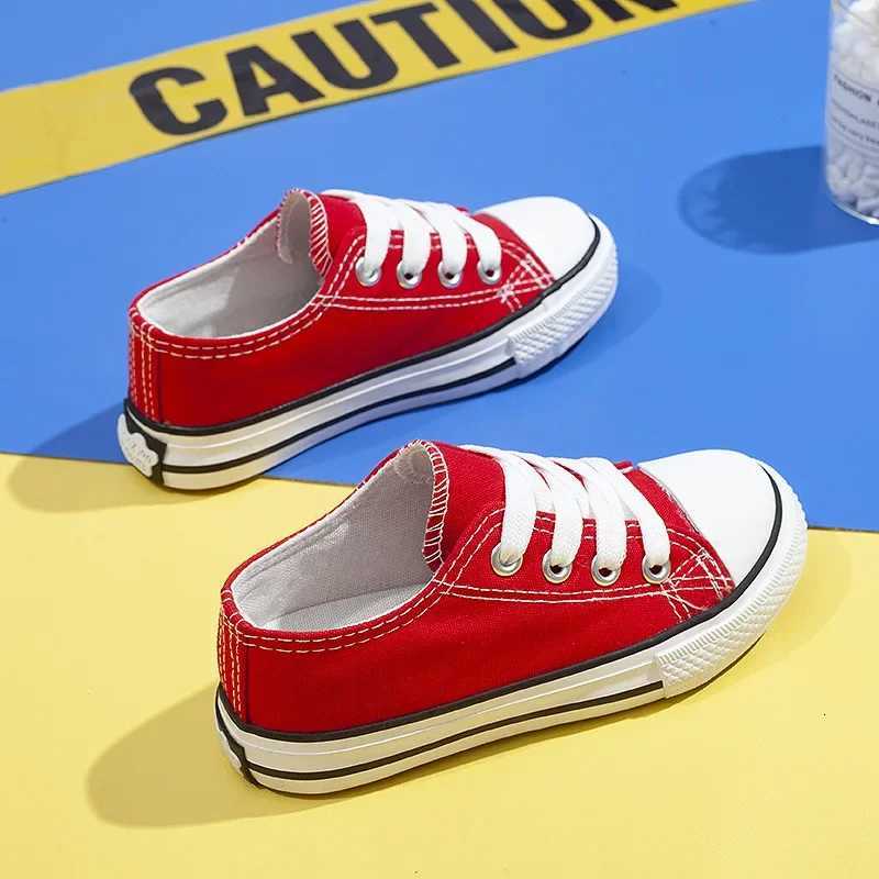 Childrens Low-top Canvas Shoes Spring Autumn New Style White Shoes Wenzhou Sulfurized Boys Girls Student Board XJ250812