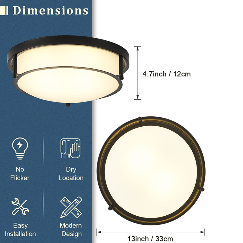 Modern Minimalist Flush Mount Ceiling Lamp - Sleek Design for Kitchen & Bedroom Lighting