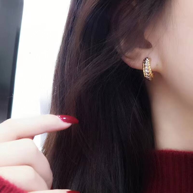 Luxury Fashion AU750 Pure 18K Gold Earrings Women Ladies Female Bridal Engagement Wedding Fine Jewelry Earrings Jewellery